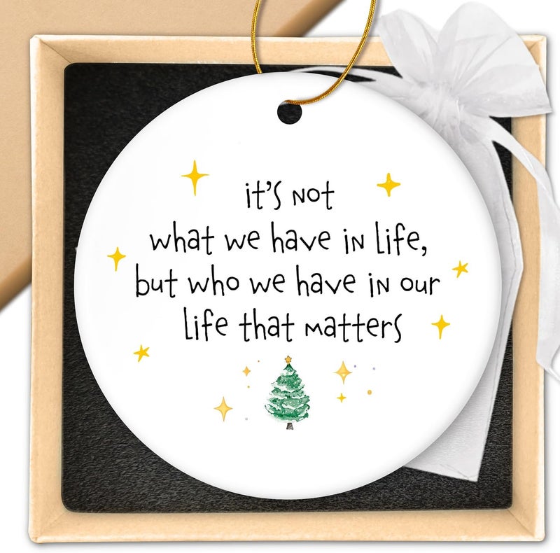 HEXMOZ Friendship Ornament - Best Friend Christmas Ornament - Friendship Gifts for Women, Best Friend, Bestie, BFF, Soul Sister Keepsake - 2025 Christmas Ceramic Decoration - Image 1